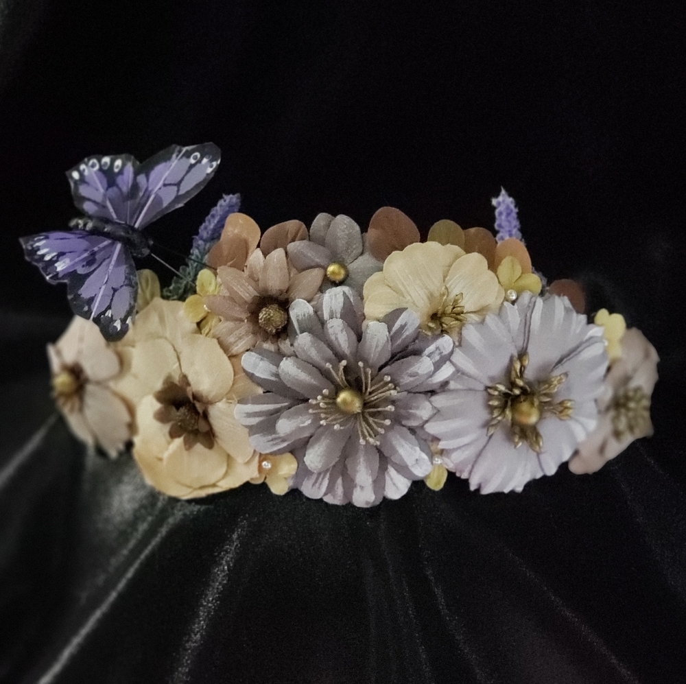 Boho Butterfly Flower Crown (OOAK)